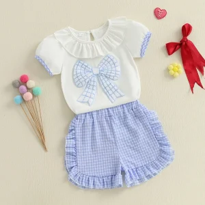 Girls' Denim Floral Set